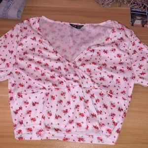 SHEIN floral crop top